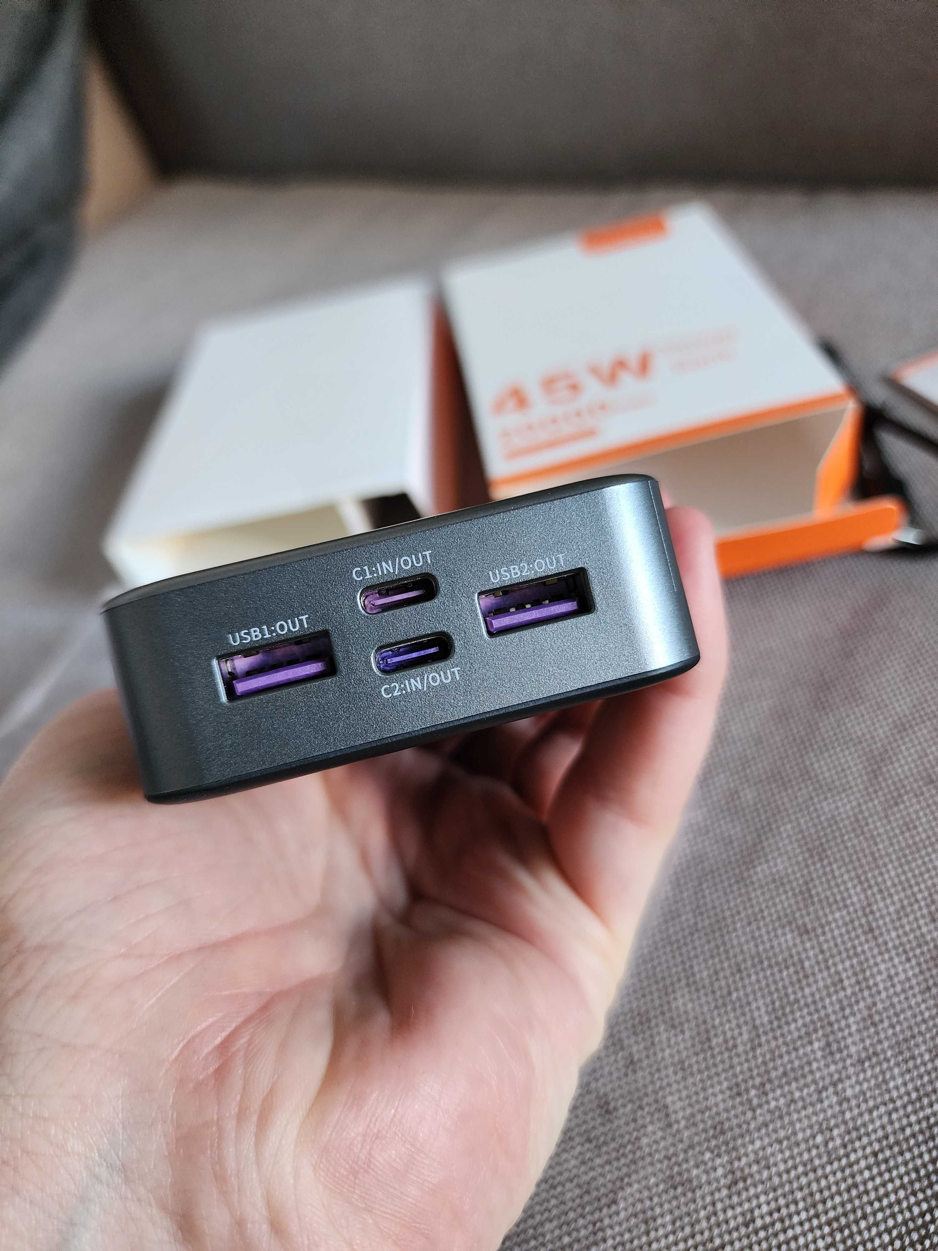 J2621 PowerBank 20000mAh 45W PD 3.0 QC 4.0 Fast Charging Нова