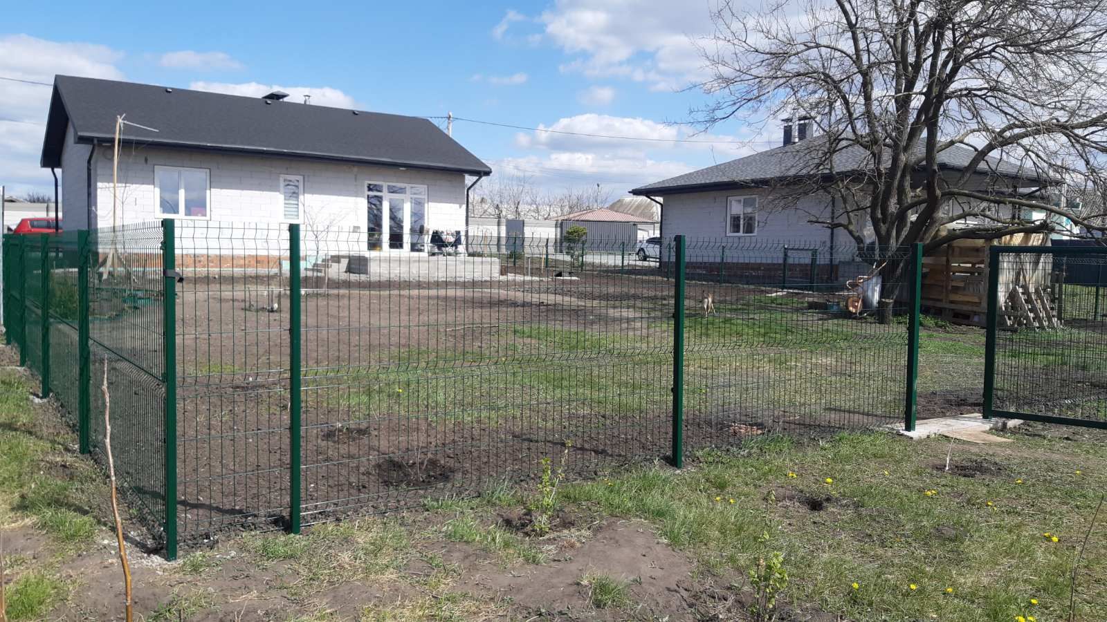Забор из сетки Полтава зелёная сетка для забора в ППЛ