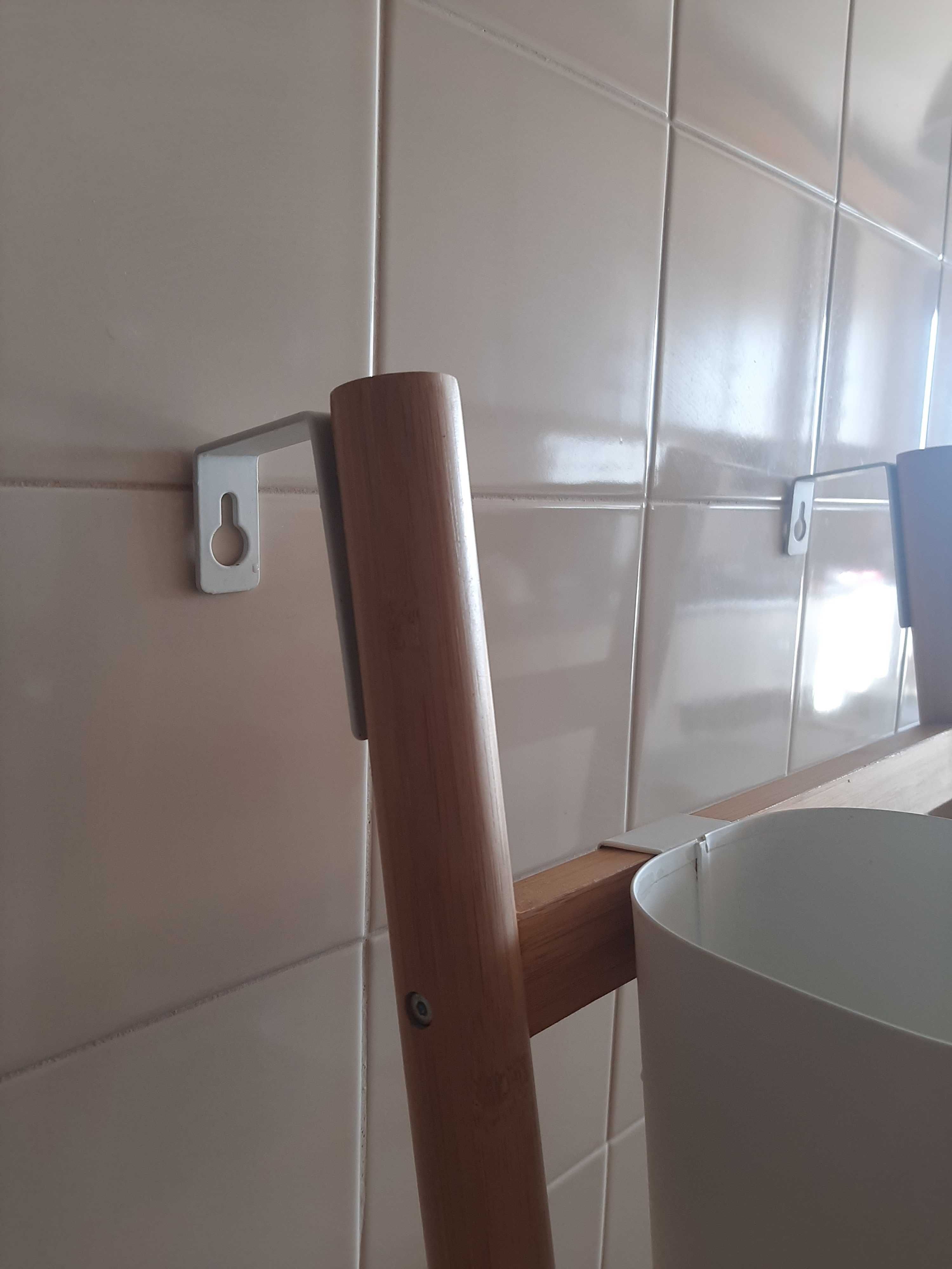 Floreira IKEA com 5 vasos bambu/branco