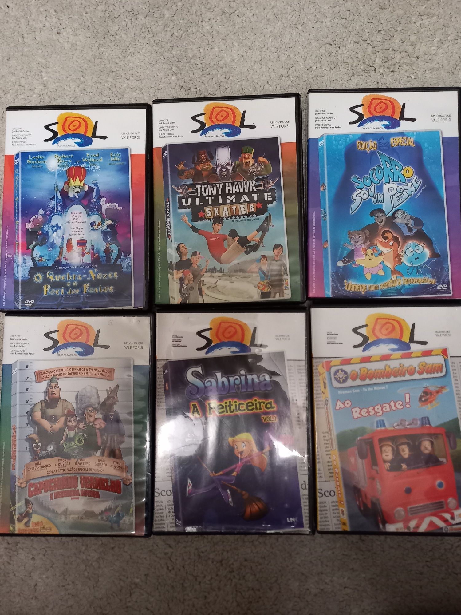 DVDs vários de animação