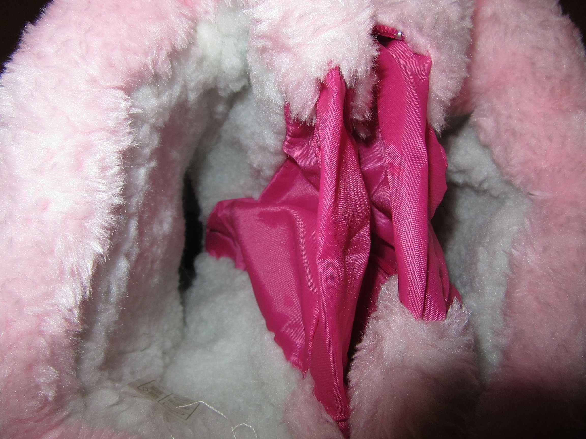 BOTKI Zimowe Ociepl wododp 40 Zamek Wiązane+Pompony Róż NOWE Nieużywan