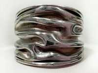 Szeroki srebrny pierścionek pofalowany damski 6,21G PR 925