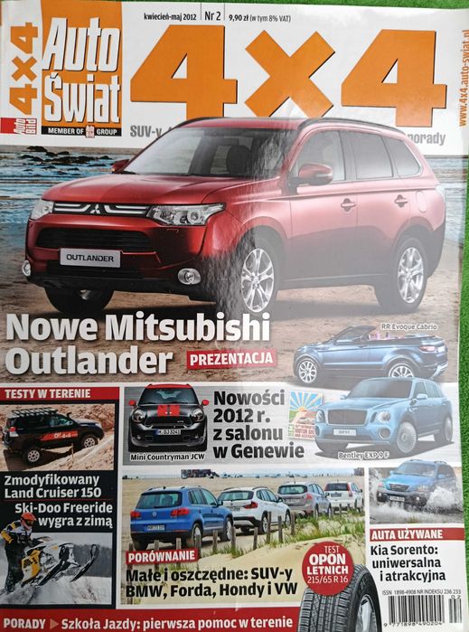 AŚ 4x4 Land Cruiser Grand Vitara Sorento VW BMW Honda Ford rok 2012