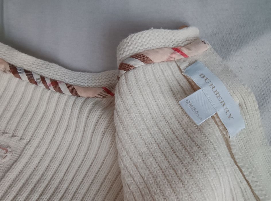 Sweterek rozpinany Burberry 80 cm