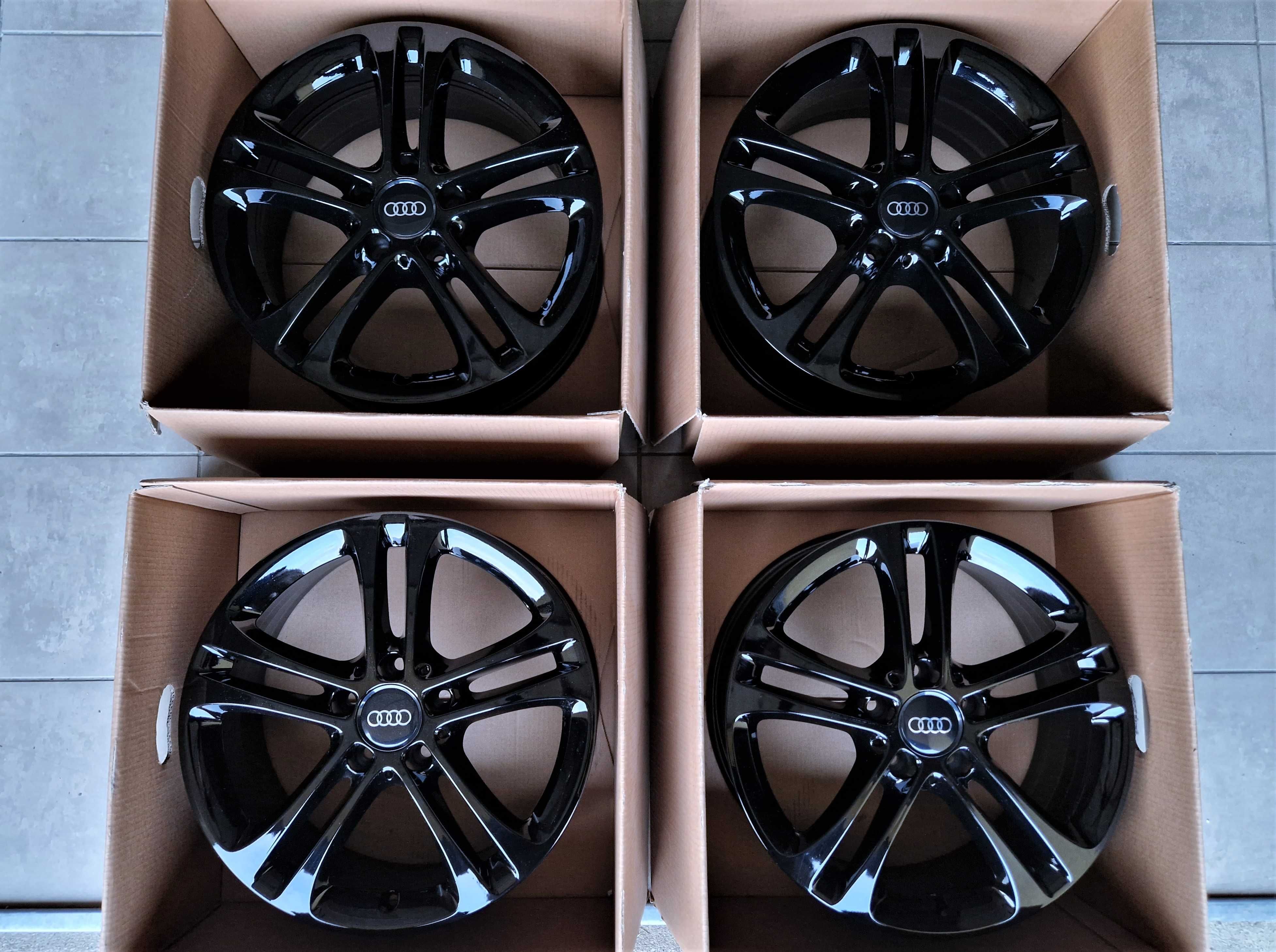 Alufelgi 17 5x112 Audi A3 A4 Q2 Q3 Seat Leon Exeo Altea Czarne ! 806#