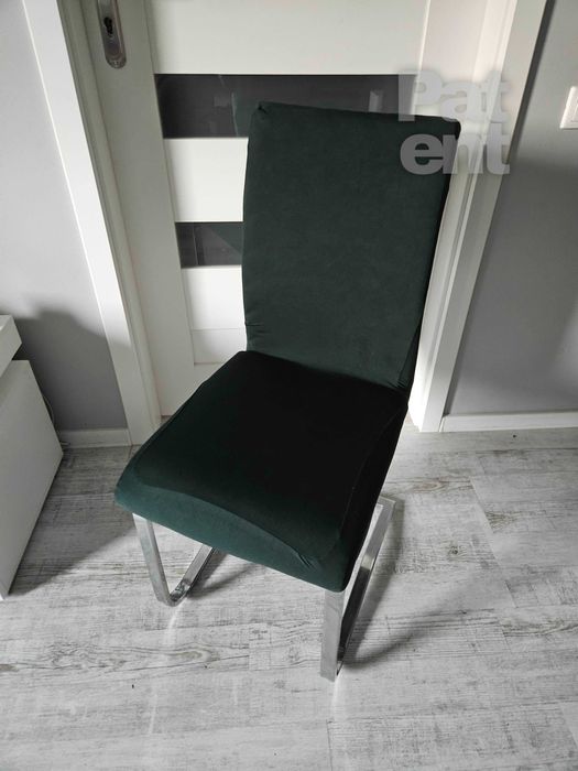 Pokrowce na krzesła elastyczne 4 sztuki butelkowa zieleń