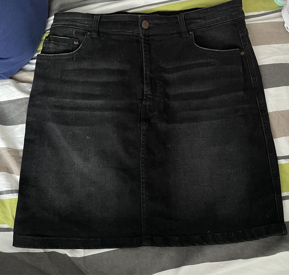 Spódnica czarna jeans 42 stradivarius 2