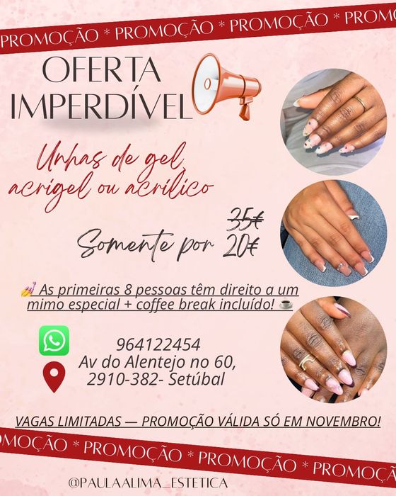 Serviço de extensão de unhas