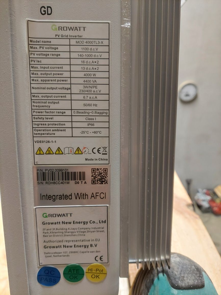 Falownik growatt 4000, 1,5 roku