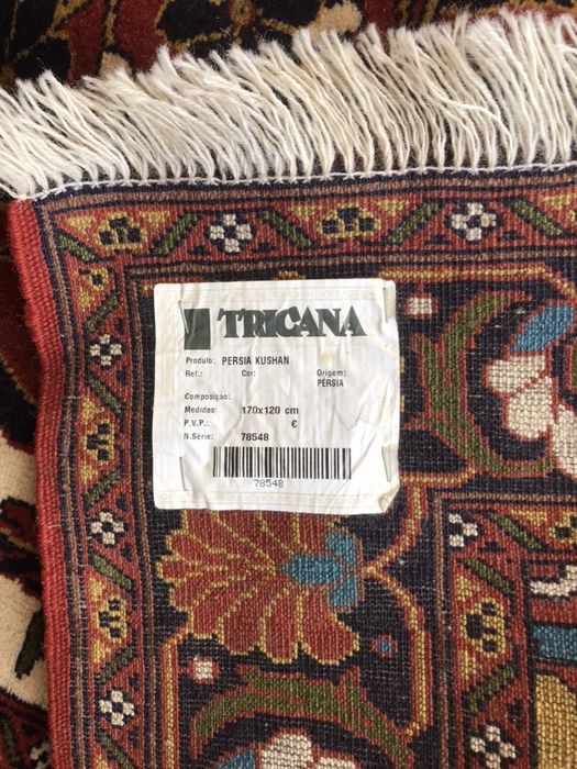 Tapete Persa (Kushan) novo, feito à mão, com certificado de origem