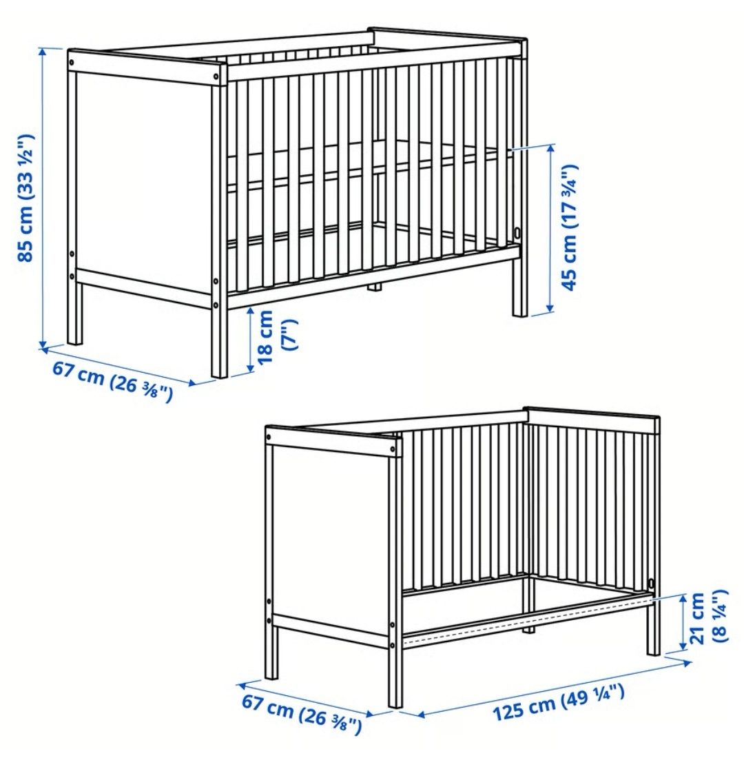 Łóżeczko dziecięce lozko 60x120 biale z materacem