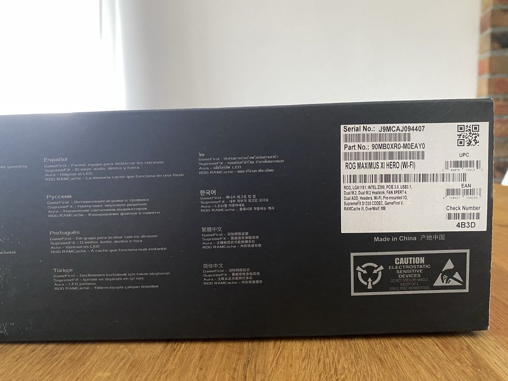 Płyta główna z390 ROG Maximus XI HERO(wi-fi) LGA1151