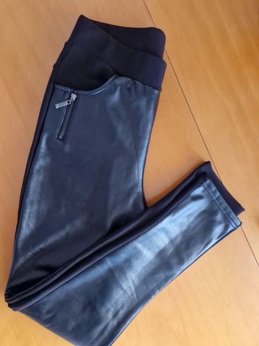 Legginsy eko skóra błyszczące