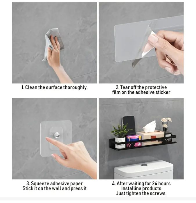 Półka metalowa łazienkowa bez wiercenia kot nowa hit