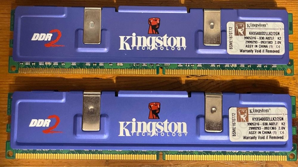 Kingston HyperX 2 GB (2×1 GB) DDR2-800 PC2-6400 CL4 – zestaw