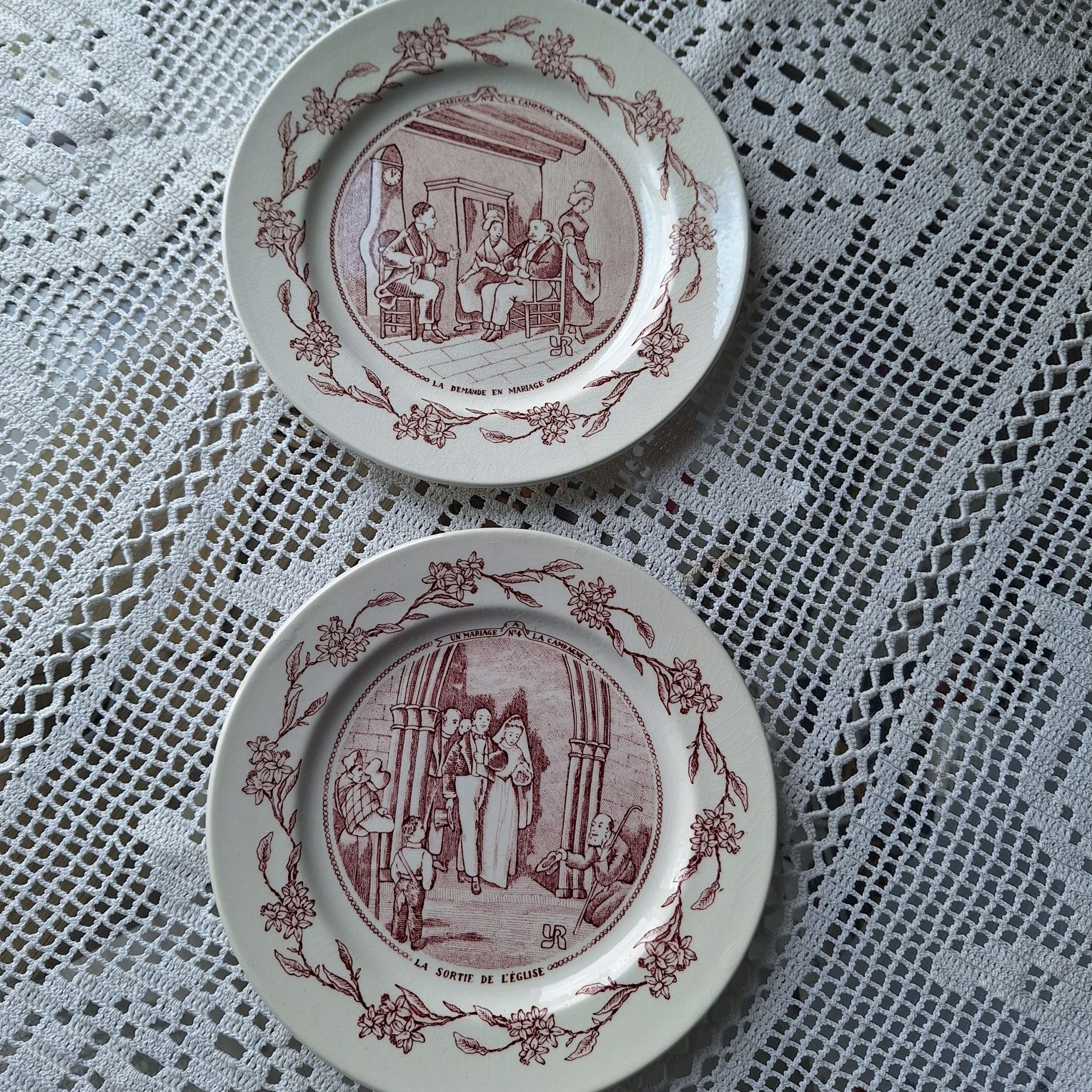 Talerzy 2szt porcelanowy Francja