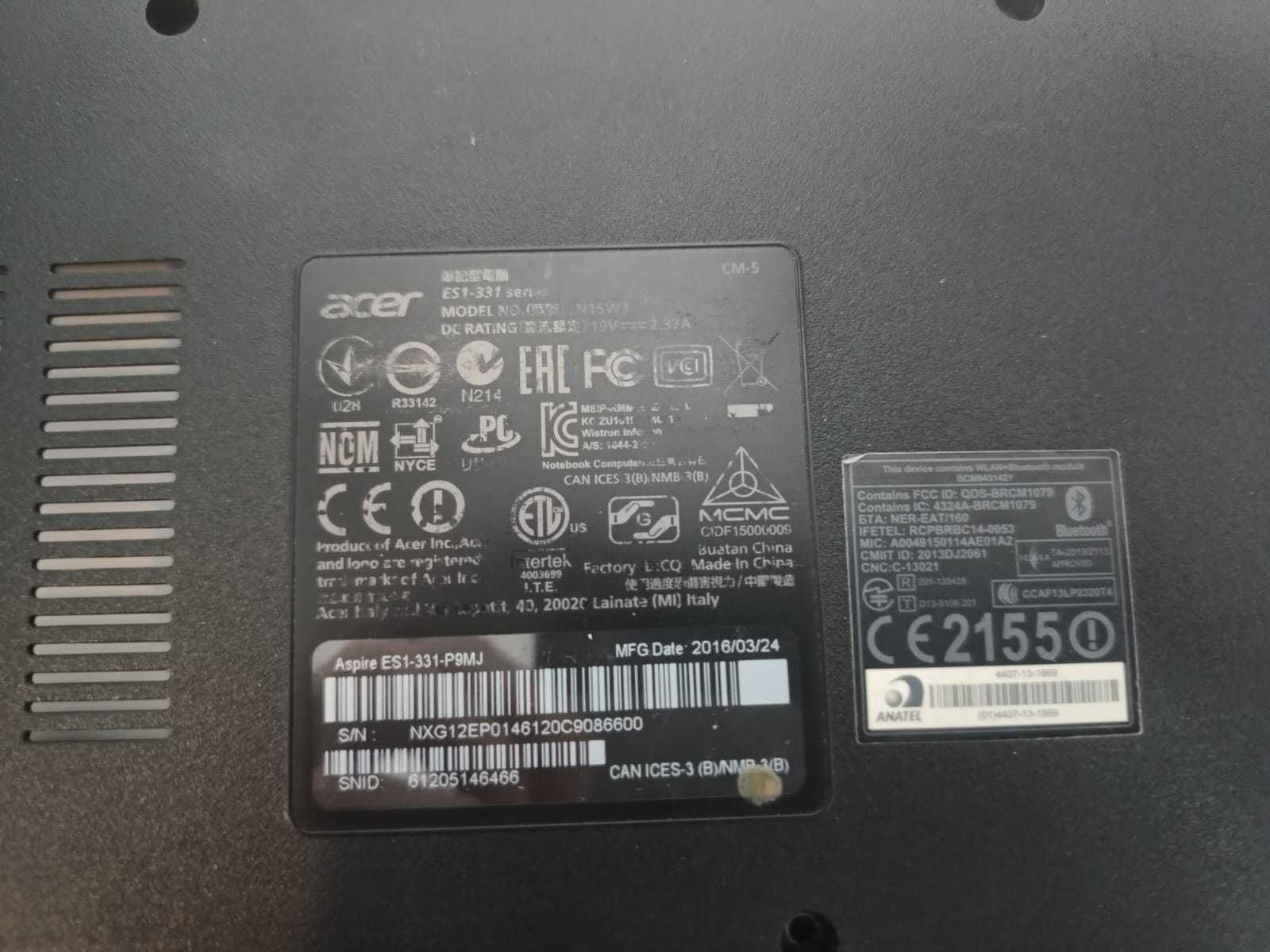 Dolna obudowa Acer Aspire ES1-331-P9MJ