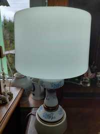 Piękna lampa PRL lata 70 porcelana