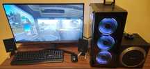 Zestaw komputerowy komputer stacjonarny monitor RTX 3060 Ryzen 7 5700G