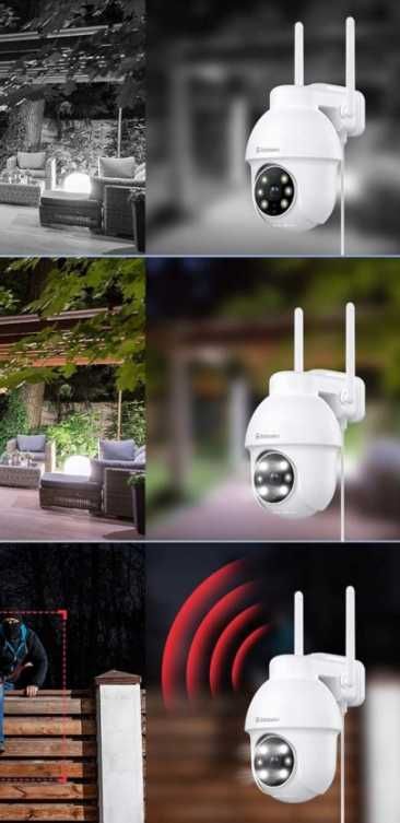GALAYOU 2K Y4 Kamera zewnętrzna monitoring WiFi 360