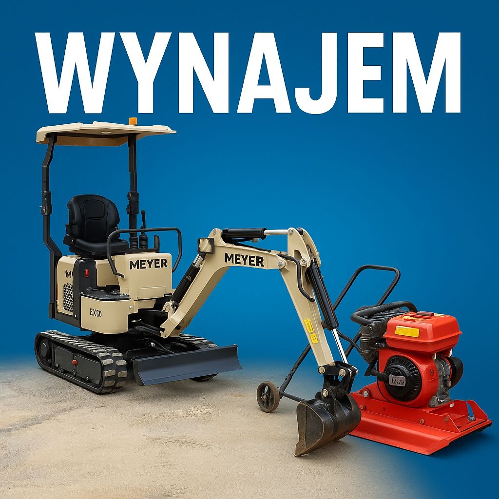 Wynajem minikoparki zagęszczarki usługi minikoparka roboty ziemne