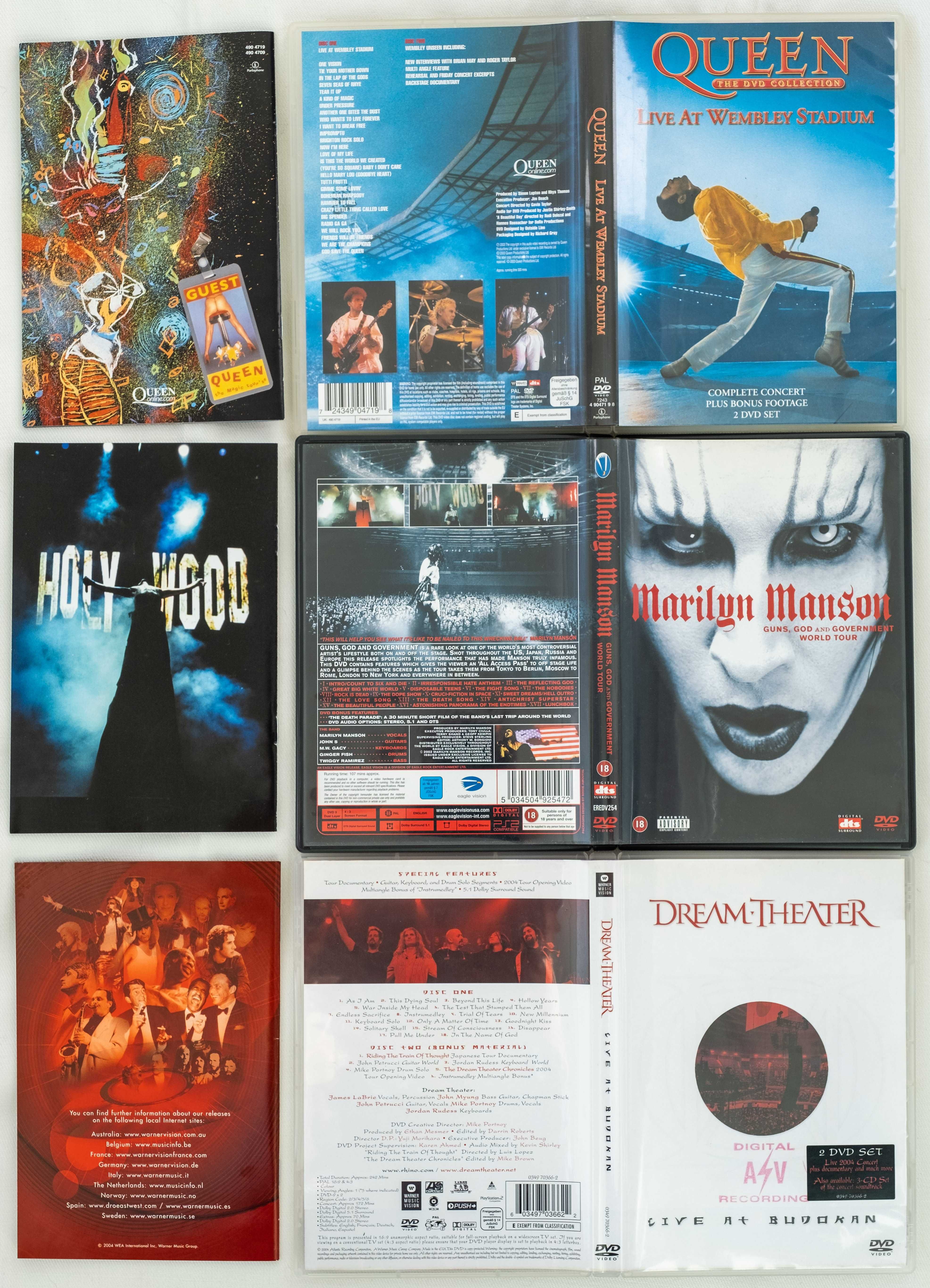 Queen, Marilyn Manson, Dream Theater DVD video компакт диск CD