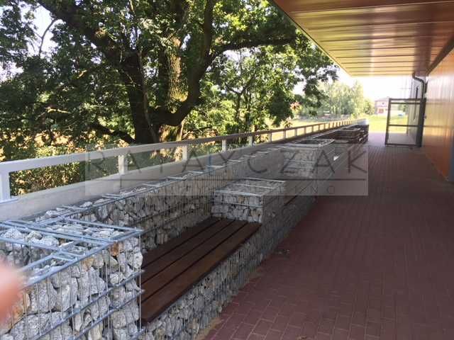 Gabion Gabiony Ogrodzenie Przęsło Panel gabionowy Nowoczesne 1,70m