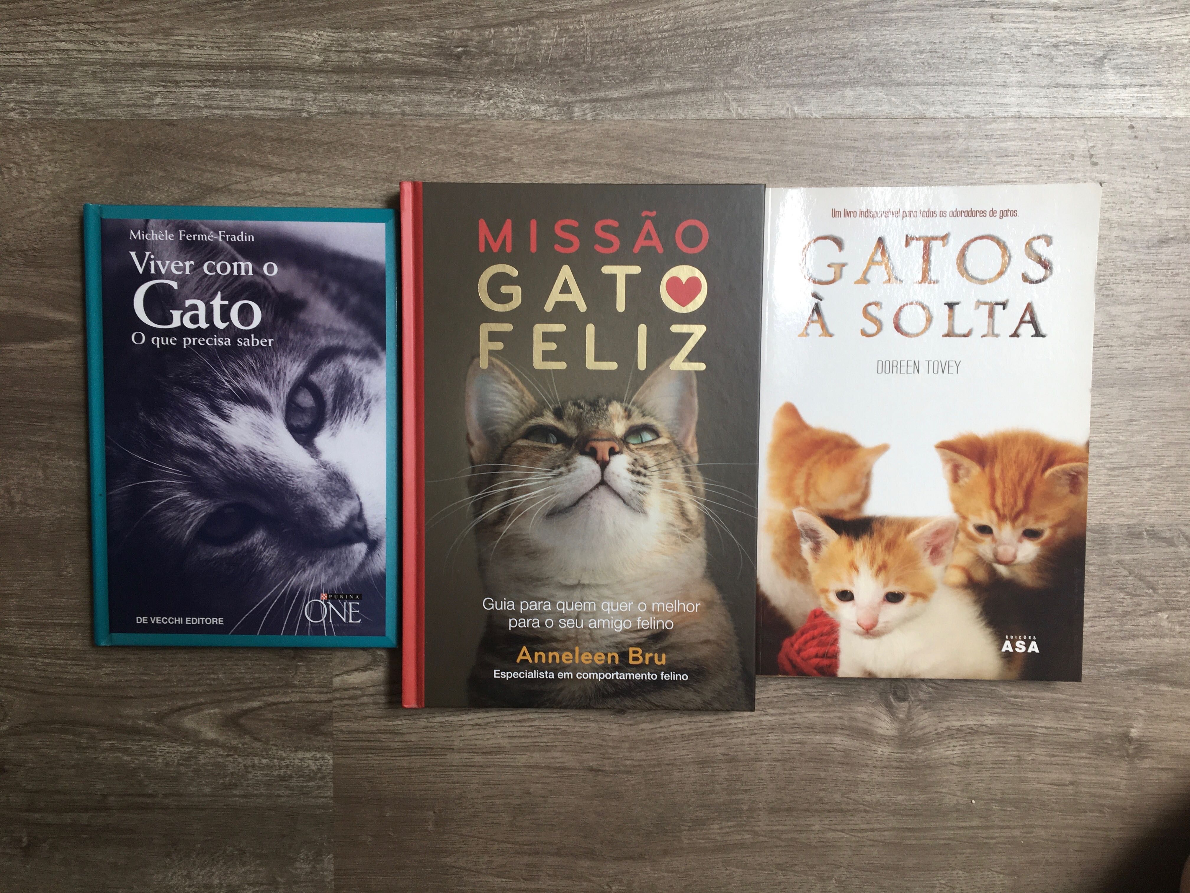 Livros sobre gatos: Missão Gato Feliz, Gatos à Solta, Viver com o Gato