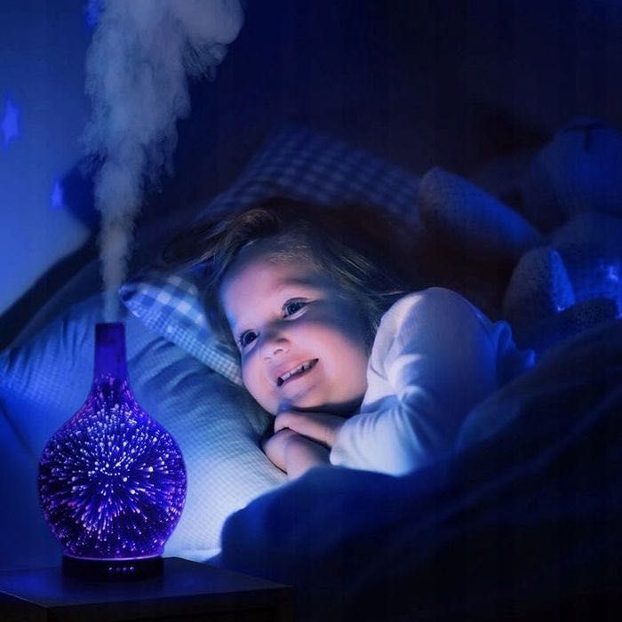 Dyfuzor Zapachowy Nawilżacz Powietrza LED Aromaterapia FAJERWERKI