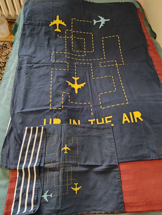 SUPER CENA Pościel kpl. dla chłopca dziewczynki samoloty 130x93  60x40