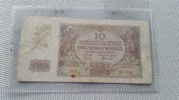 Banknot 10 złotych 1 marca 1940 rok. Seria J