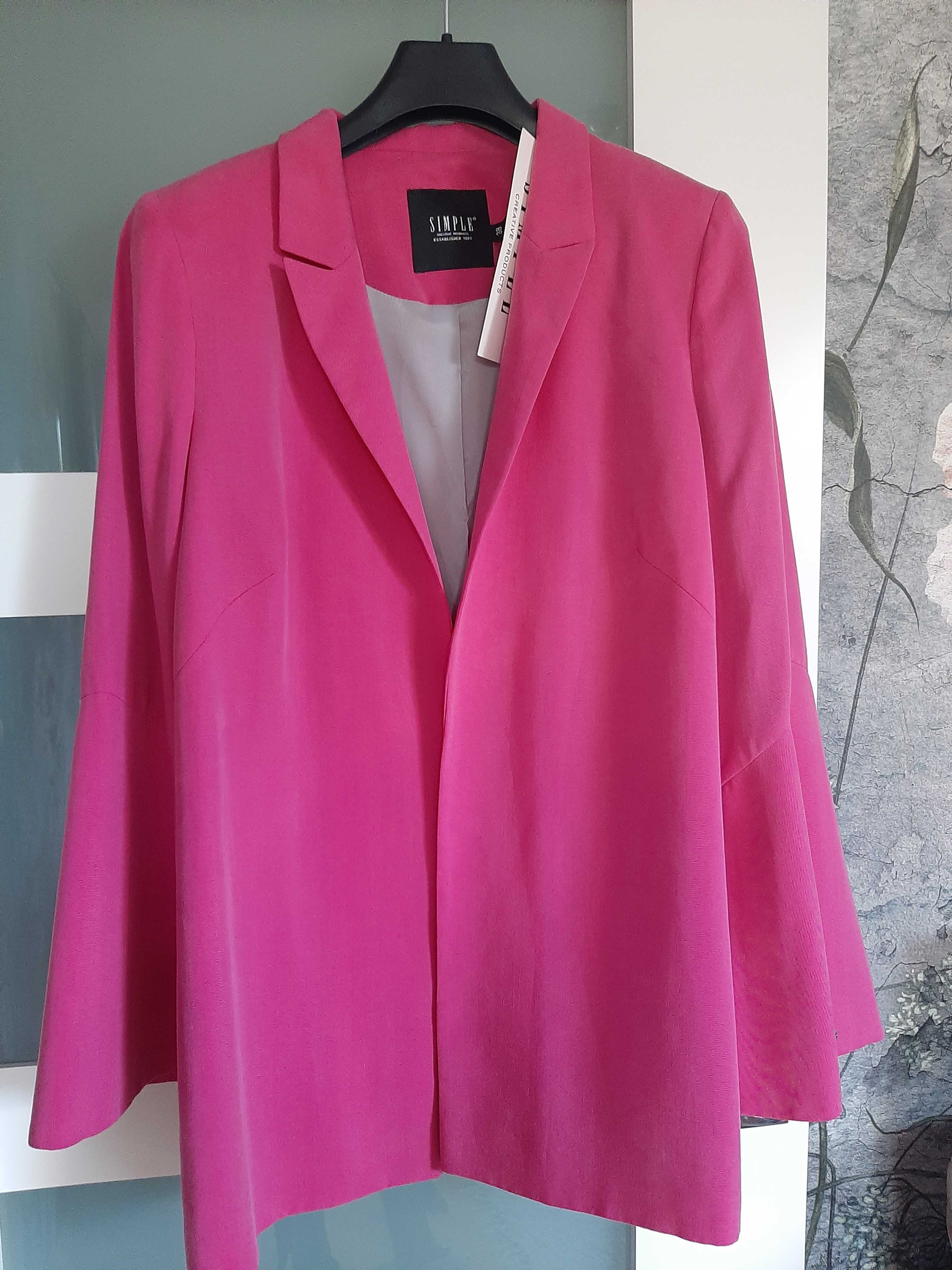 Marynarka oversize Simple nowa kolor fuksja /magenta
