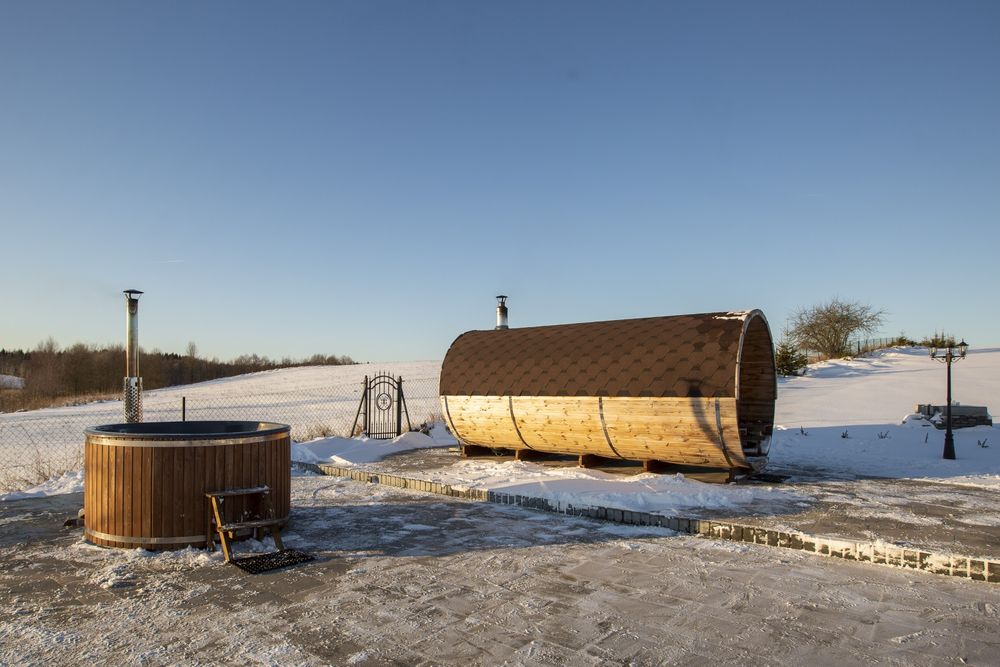 Domek nad jeziorem Mazury  sauna i jacuzzi