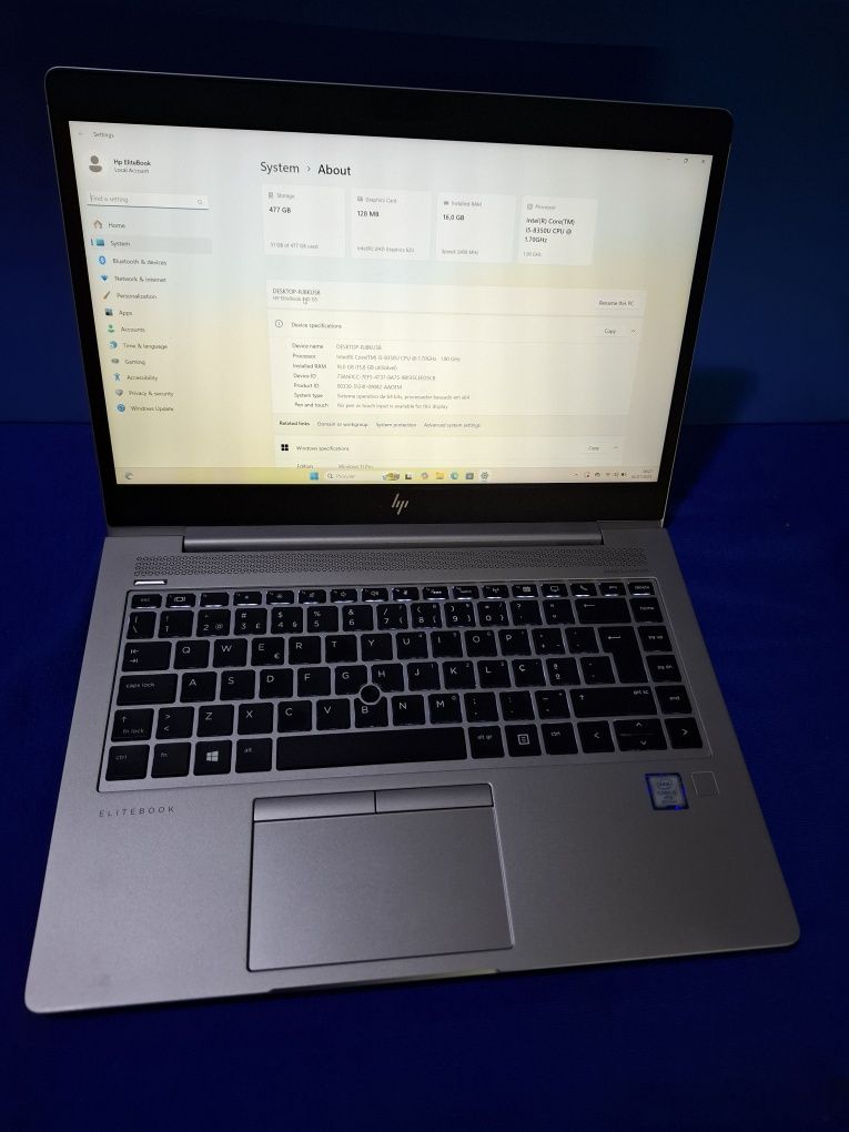 Hp elitebook 840 g5 core i5 16gbram disco nvme 500gb windows11