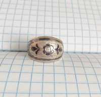 Кольцо перстень колечко Чернь серебро винтаж размер 17,5 СССР