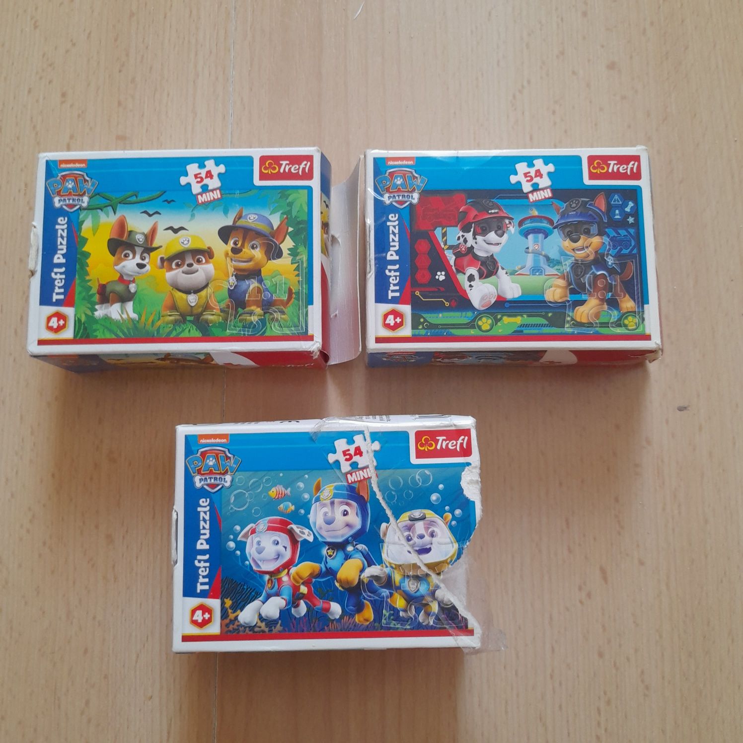 3 paczki mini puzzli 54 elementów Tefl Psi patrol