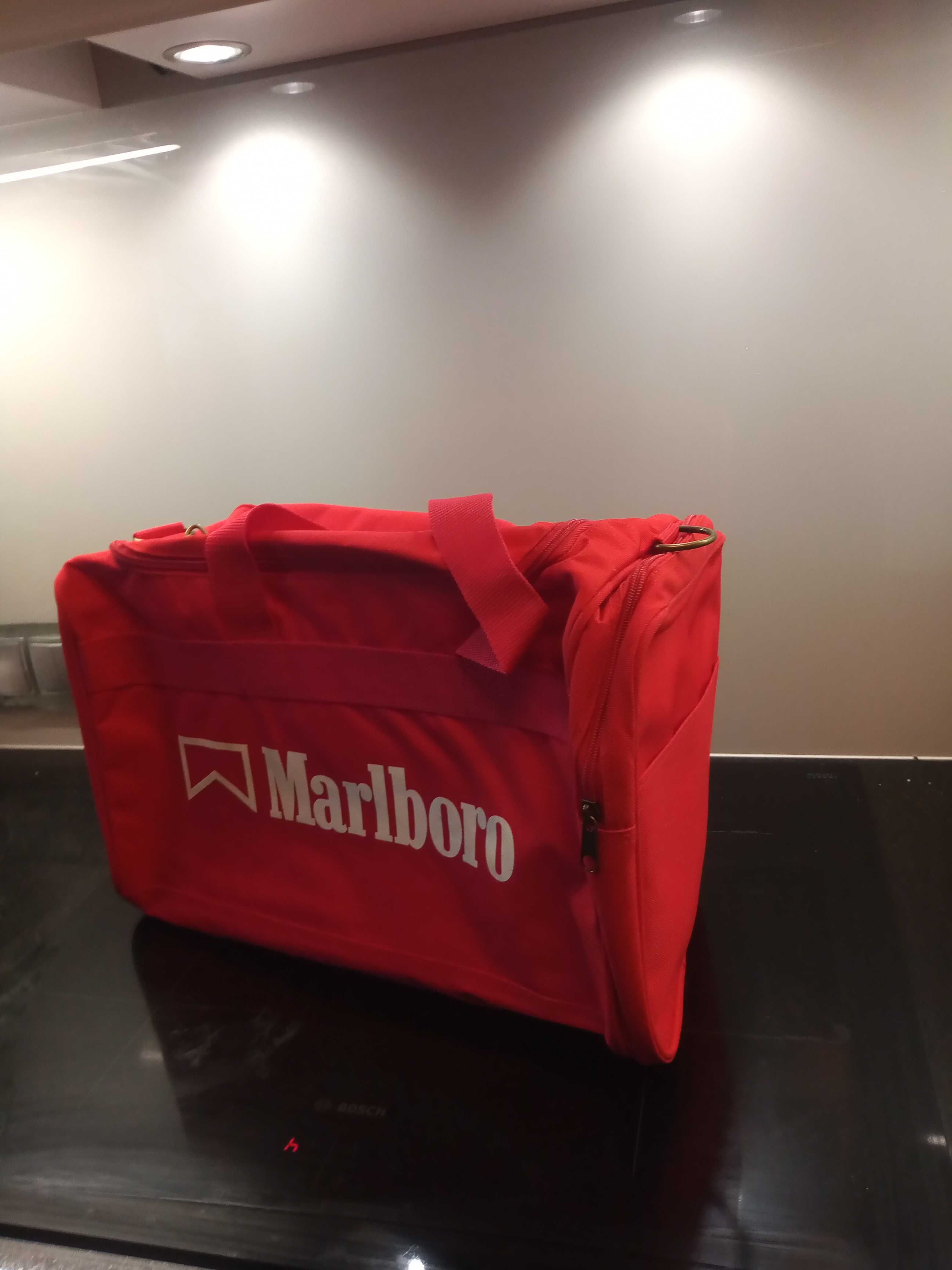 Oryginalna  torba z lat 80-tych z nadrukiem reklamy papierosów Malboro