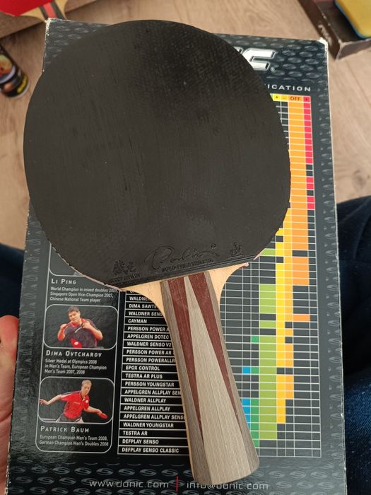 Rakietka tenis stołowy klejona Palio all butterfly tibhar andro donic