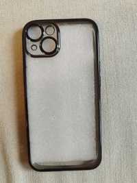 iPhone 14 case silikonowy przezroczysty z czarnymi ramkami