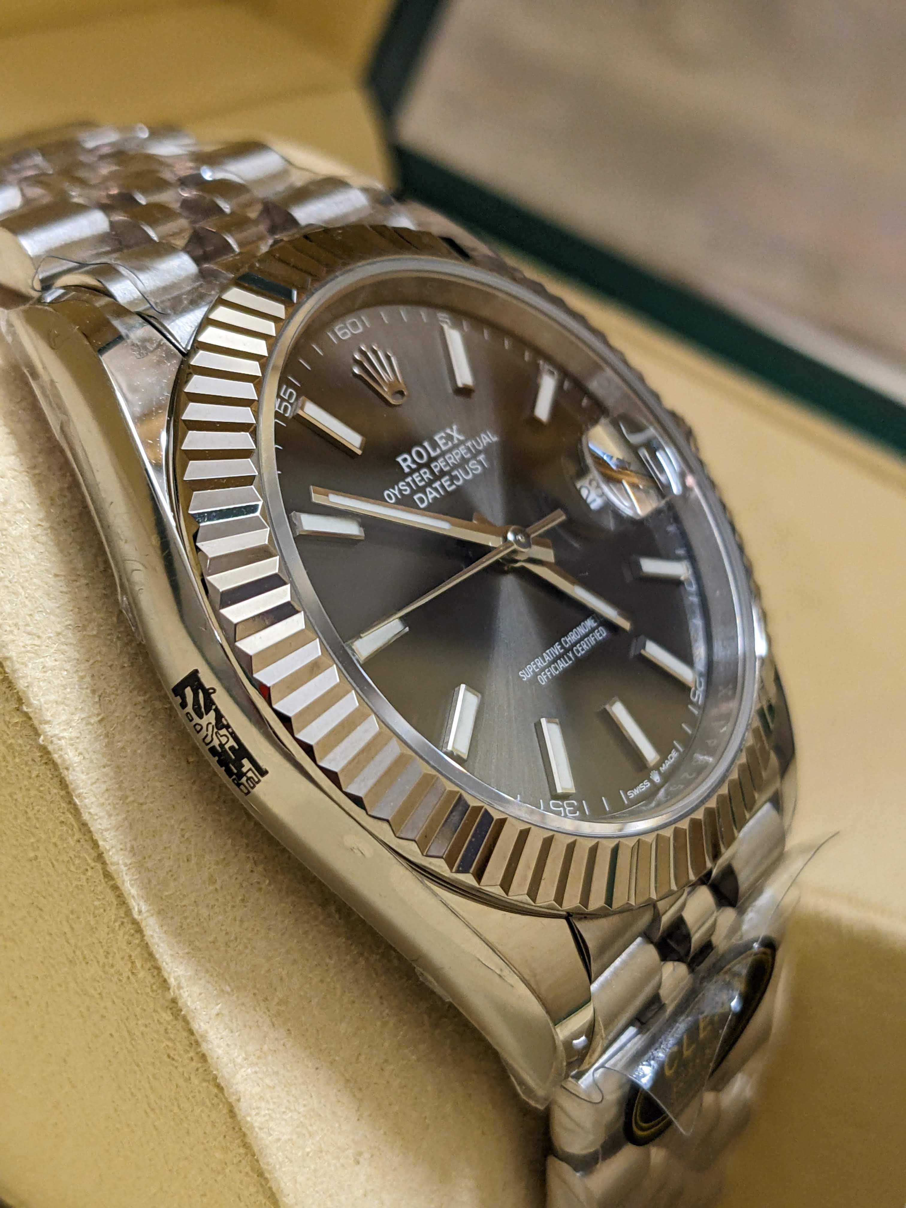 Rolex Datejust Rhodium Dial Grey 41мм 904L Cal.3235 (2 варіанта) Clean