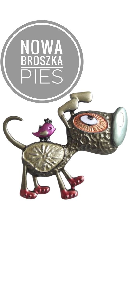 Broszka Pies vintage