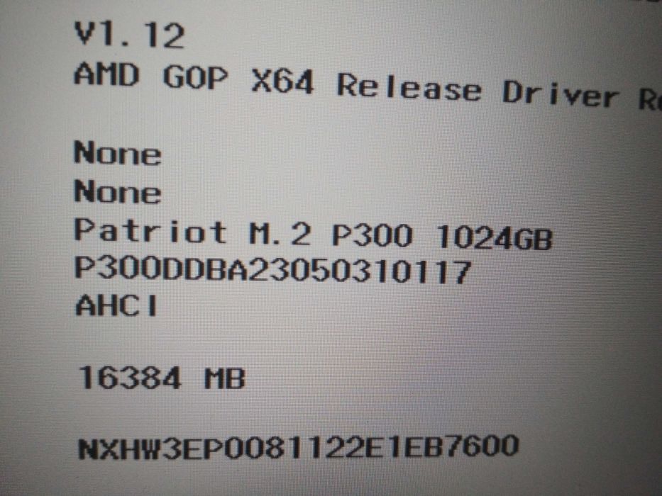 Dysk Nvme 1TB Patriot P300 Gen3 x4 M.2 2280 USZKODZONY