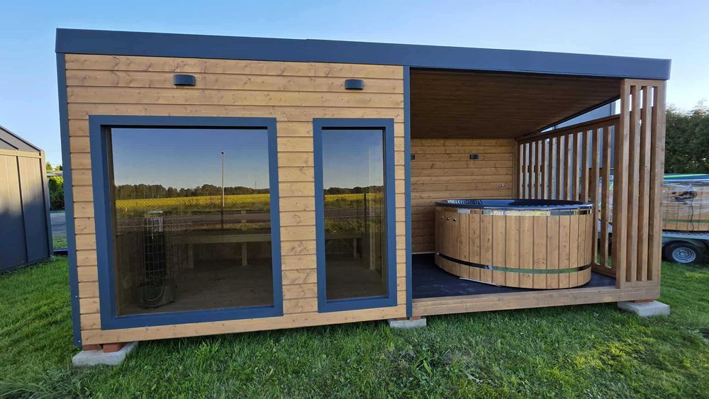 Sauna jacuuzi domek ogrodowy