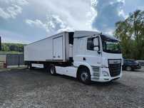 DAF CF410 + naczepa CHŁODNIA  City Liner SKRĘTNA Zestaw Carrier Maxima 1300Mt + winda 10m 25 palet