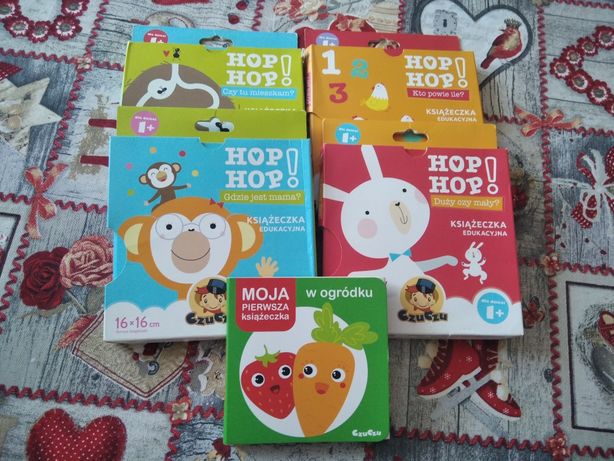 Czu Czu Hop Hop książeczka edukacyjna harmonijka 4 szt Plus Gratis!