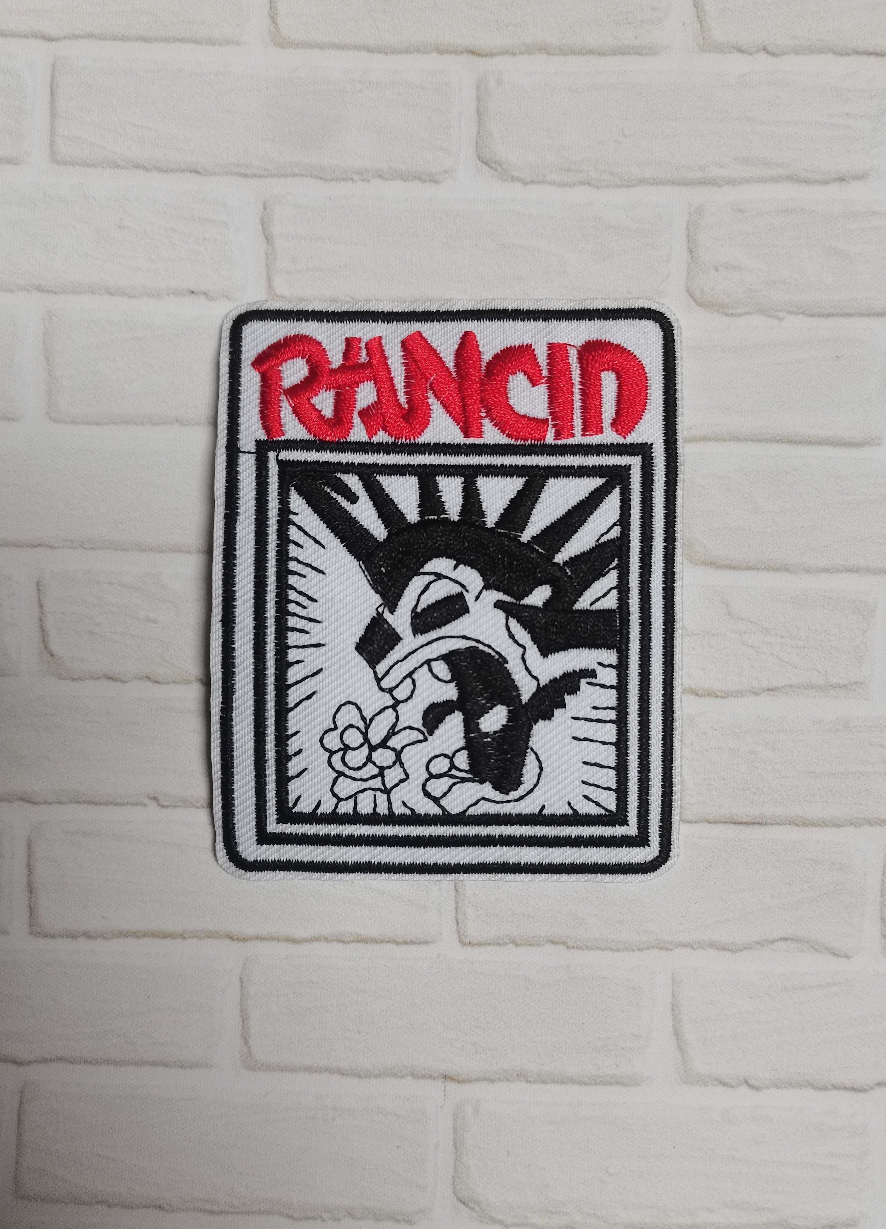 Naszywka, naprasowanka: Rancid logo biała (punk rock)