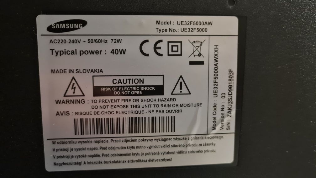 Telewizor Samsung 32 cale UE32F5000AW