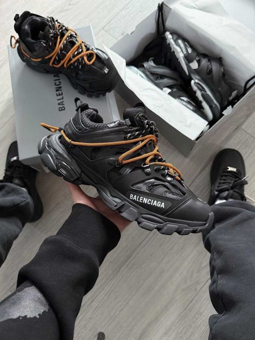 Кросівки Balenciaga Track Trail Laces Black/Orange premium