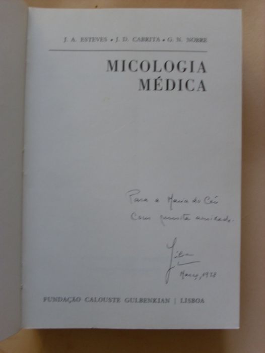 Micologia Médica de Júlia Cabrita, Gustavo Nobre e Juvenal Esteves