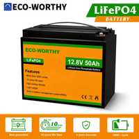 Аккумуляторная батарея ECO-WORTHY 12V 50Ah LiFePO4 4000 циклов